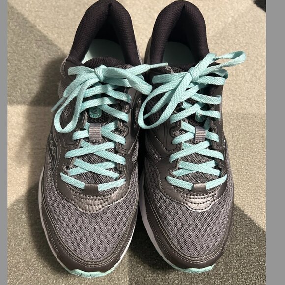 Saucony Versa Foam Cohesion 12 Gray/Seafoam Running Sneakers Women's 8W - Picture 2 of 12
